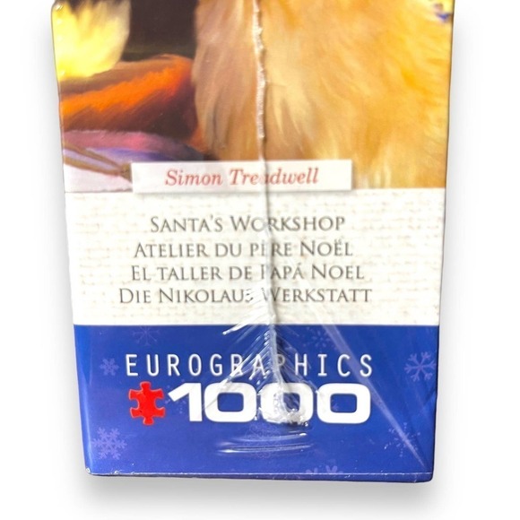 Eurographics Simon Treadwell 1000 PC Puzzle Santas Workshop Toy Train Cat Dog - Picture 3 of 10